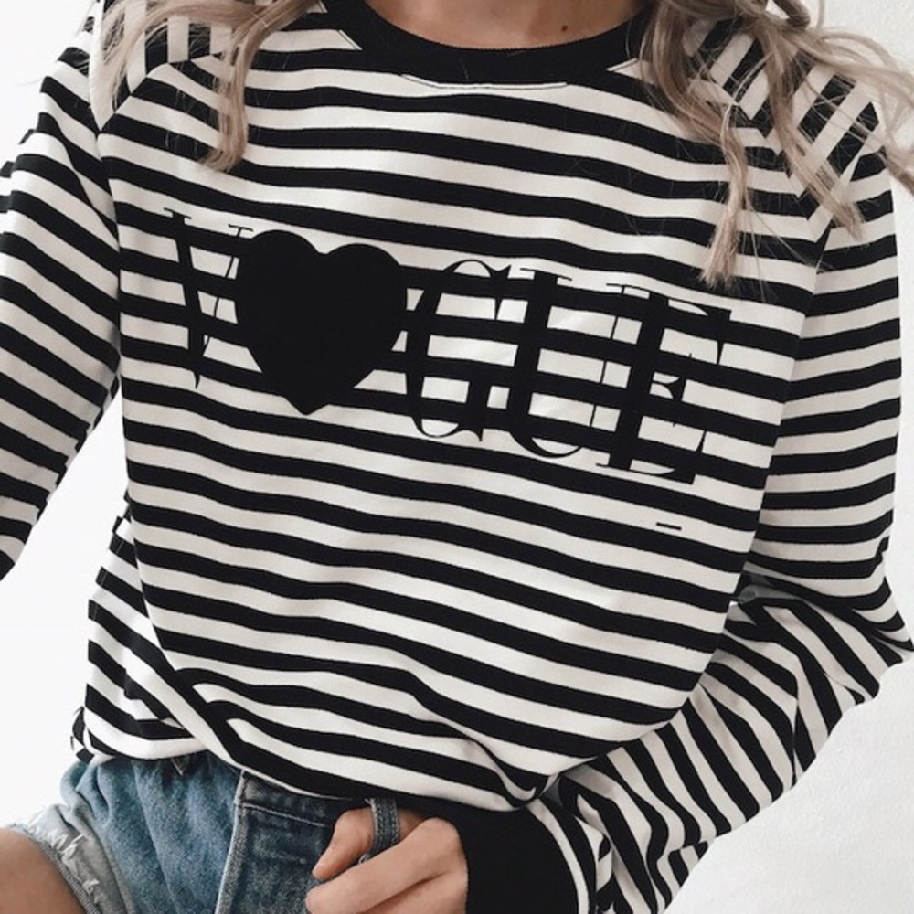 ELLANDEMM striped Vogue sweater